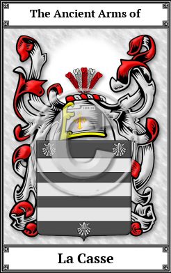 La Casse Family Crest Download (JPG)  Book Plated - 150 DPI